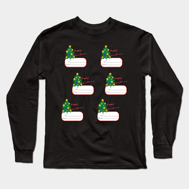 Gift labels for Christmas Long Sleeve T-Shirt by RAndG